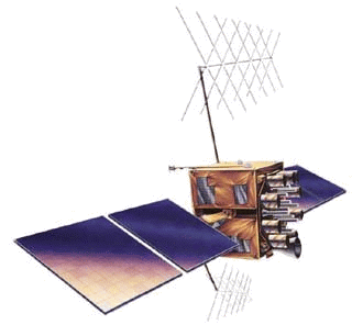 GPS Satellite that sends precision signals which are interpreted by GPS receivers.